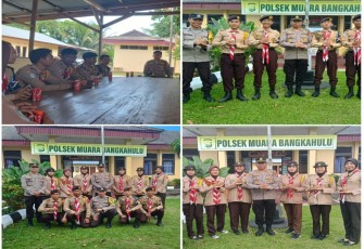 Polsek Muara Bangkahulu Laksanakan Pembinaan dan Silaturahmi dengan Saka Bhayangkara