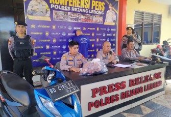 Polres Rejang Lebong saat press release
