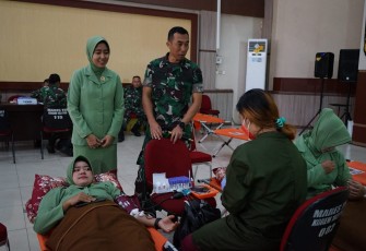 Dandim 1016 Palangka Raya Ikuti Aksi Bakti Sosial Donor Darah 