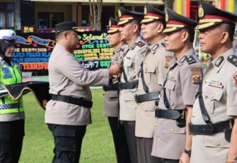 Sertijab Waka Polres, Kabag Log Kapolsek dan Kasi Humas