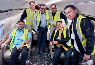 Bamsoet saat mengunjungi hanggar MJets di Bangkok, Senin (27/11/23).