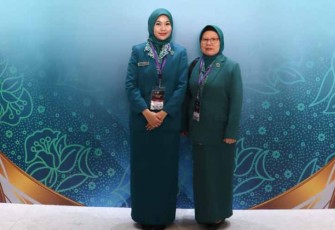 Ketua TP PKK Bintan Hafizha Rahmadhani pada Rakornas PKK se Indonesia tahun 2023