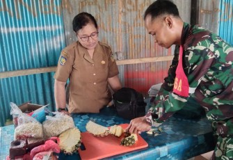 Babinsa Koramil 1710-07/Mapurujaya Dampingi Dinas Pertanian Dalam Pelatihan Pembuatan Obat Hama dan Pupuk Alami