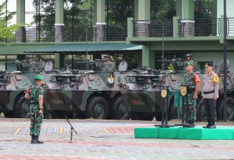 Kasdam XII/Tpr Pimpin Apel Gelar Pasukan PAM VVIP RI 1