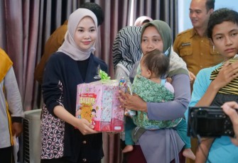 Hafizha di Desa Lancang Kuning dalam agenda rutin bulanannya berkunjung ke setiap Kelurahan/Desa untuk melaksanakan kegiatan Germas dan Sosialisasi Stunting.