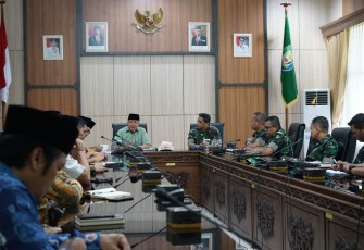 Koordinasi Tim Peninjau Kesiapan Pembentukan dan Pembangunan Kodam Bengkulu dari Mabes AD
