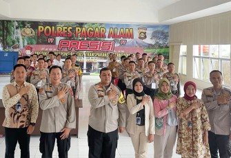 Polres Pagar Alam saat Gelar Pelatihan Keterampilan dan Etika Pelayan Publik