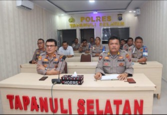 Wakapolres Tapsel Kompol Rahman Takdir Harahap, ikuti Rakernis bersama Kapolri, Jenderal Pol Listyo Sigit Prabowo.