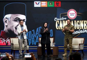 Andika saat di acara Pelatihan Juru Kampanye (Jurkam) Ganjar Pranowo, iNews Tower, Jakarta Pusat, Selasa (18/7/2023).