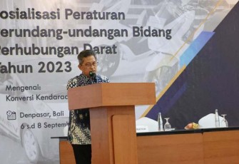  Aznal, Kepala Bagian Hukum dan Humas Sekretariat Direktorat Jenderal Perhubungan Darat di Bali (6/9).