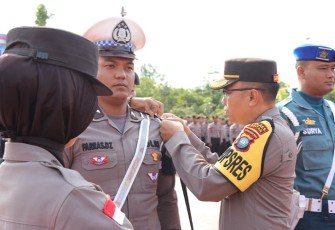 Kapolres Bintan Pimpin Apel Gelar Pasukan