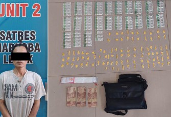 Tersangka dan barang bukti saat diamankan