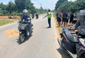 Polisi saat Olah TKP