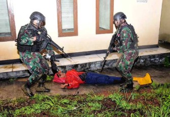 TNI AL-USMC Marforpac saat Latihan Serangan Raid pada Latma Keris Marex Tahun 2023