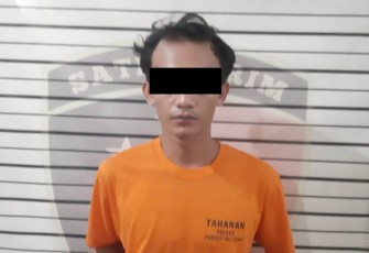 Tersangka saat diamankan