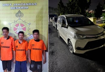 Tersangka dan barang bukti saat diamankan