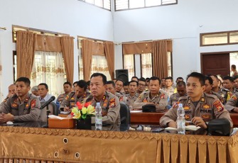  Polres Lebong saat Ikuti Arahan Kapolda secara Virtual