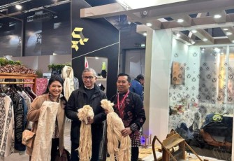 Stand UMKM Pertamina dalam Tourism & Trade Expo di Utrecht, Belanda, Selasa (3/12)