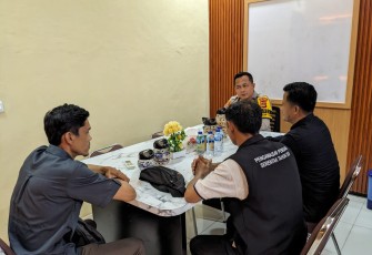 Kunjungan Panwascam Belitang Jaya Kekantor Polsek Belitang III