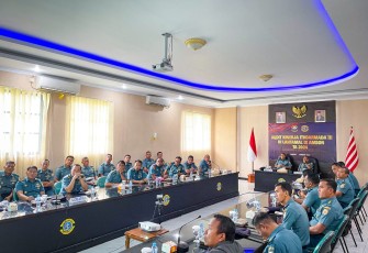 Pangkalan Utama TNI Angkatan Laut (Lantamal) IX Ambon. Brigjen TNI (Mar) Said Latuconsina, M.M., M.T. M.Tr. Opsla menghadiri Pembukaan taklimat awal pengawasan dan pemeriksaan (wasrik) audit kinerja Itkoarmada III TA 2024, Selasa (23/01/2024)