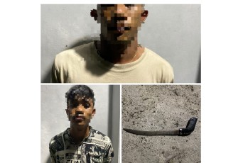 Kedua pelaku beserta barang bukti