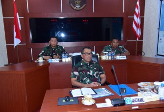 Kepala Staf Kolinlamil Ikut Rapat Kesiapan HUT ke-79 TNI Secara Vidcon 