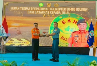 Puspenerbal Terima Tiga Helikopter BO-105 dari BASARNAS