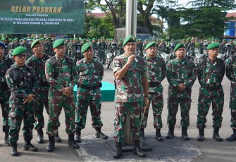 Apel Gelar Pasukan PAM Pemilu Kada di Wilayah Kodam II/Swj Secara Virtual