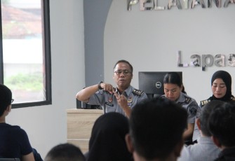 Lapas Kelas IIA Tangerang Kantor Wilayah Kemenkumham Banten saat Sosialisasi dan juga internalisasi kepada Masyarakat yang merupakan Pengunjung Warga Binaan Pemasyarakatan, pada Selasa (9/7). 