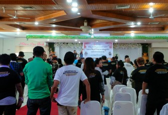Saat kegiatan sosialisasi kampanye Bawaslu Kota Bitung