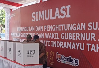 KPU Indramayu Gelar Simulasi Pemungutan dan Penghitungan Suara untuk Pilkada 2024