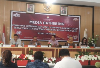 Foto saat kegiatan media gathering yang dilaksanakan oleh KPU Bitung