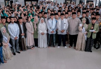 Menparekraf Sandiaga Uno di Ponpes Syamsul 'Ulum Sukabumi