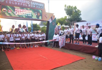 Danrem 071/Wijayakusuma Ikuti Colorful Run Dalam Rangka HUT TNI ke-79