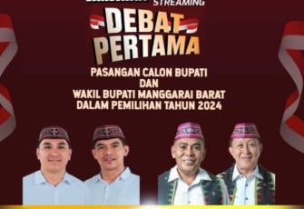 Debat pertama pasangan calon bupati dan wakil Bupati Manggarai Barat pada Pilkada 2024,Rabu(16/10/2024)