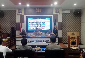 Kegiatan Rilis akhir tahun Polres Semarang di Ruang Rupatama, Senin (30/12/2024)