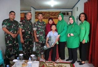 Danrem 032/Wirabraja saat Kunjungi Anak berkebutuhan Khusus