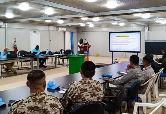 Satgas Kompi Zeni TNI Konga Laksanakan Enviromental Focal Point Training