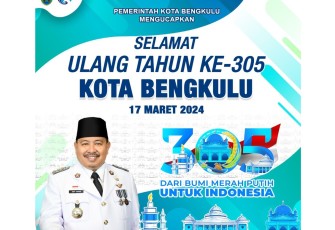 Puncak HUT Kota Bengkulu ke-305 Dipusatkan di Kota Merah Putih