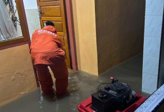 Situasi banjir yang telah surut di Kota Bukittinggi provinsi Sumatera Barat 