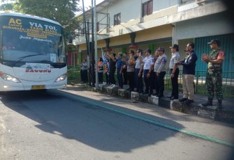 Pemberangkatan arus balik mudik wilayah Kabupaten Trenggalek 