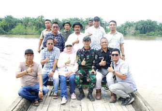 Perahu getek saranan penyebrangan menuju lokasi TMMD Kodim Labuhanbatu 