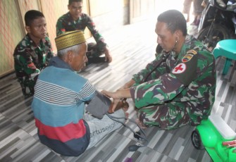 Pelayanan kesehatan gratis satgas TMMD Kodim Labuhanbatu 
