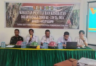 Penyuluhan kesehatan warga di lokasi TMMD Kodim Palopo