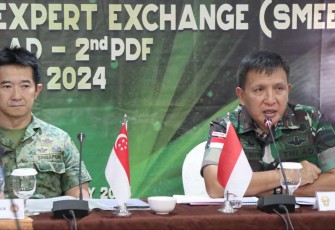Danrem 033/WP Brigjen TNI Jimmy Watuseke saat memberikan sambutan 