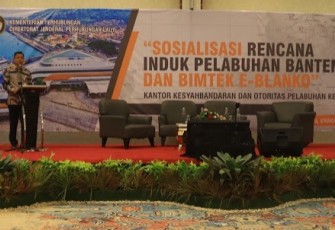 Brigjen. Pol. Capt. Hermanta saat membacakan sambutan pada pembukaan acara tersebut di Hotel Royale Krakatau Cilegon Banten