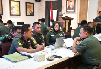 Pengawasan audit kinerja dari Itjenad di Korem 081/DSJ, Senin (14/10)