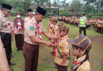 Pelantikan pramuka di wilayah desa binaan 