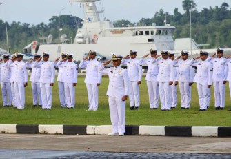 Upacara peringatan Hari Bela Negara di Koarmada III Sorong, Kamis (19/12)