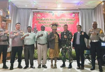 Apkam TNI Polri dan Masyarakat Intan Jaya, Senin (1/1/24)